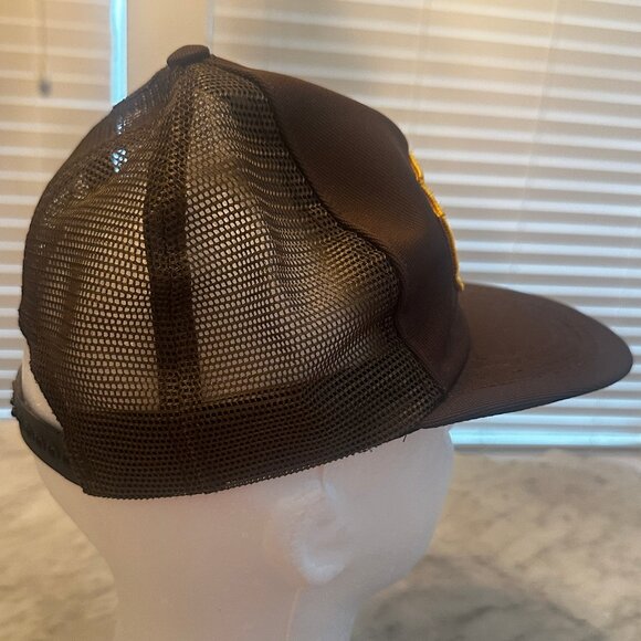 Vintage NEW Suniland Furniture Houston Truckers Hat Cap Brown Unworn Small - Picture 13 of 16